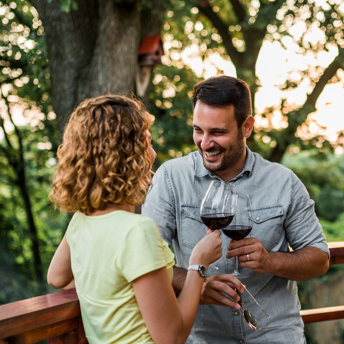 couple enjoying sawmill creek